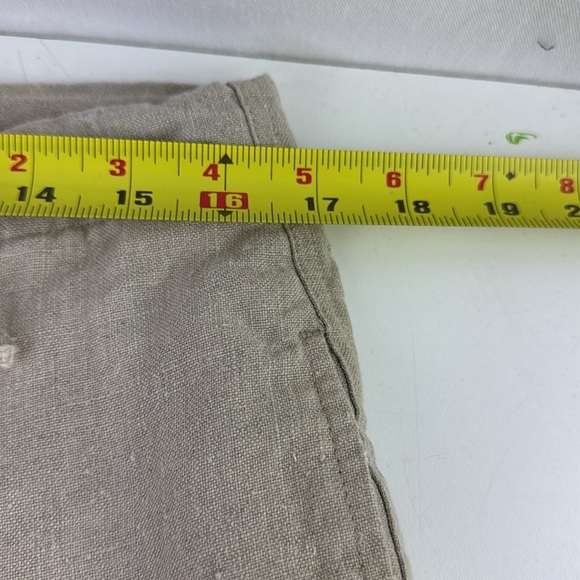 quickreflex Men's Linen drawstring relaxed zippered fly pants - Picture 8 of 13